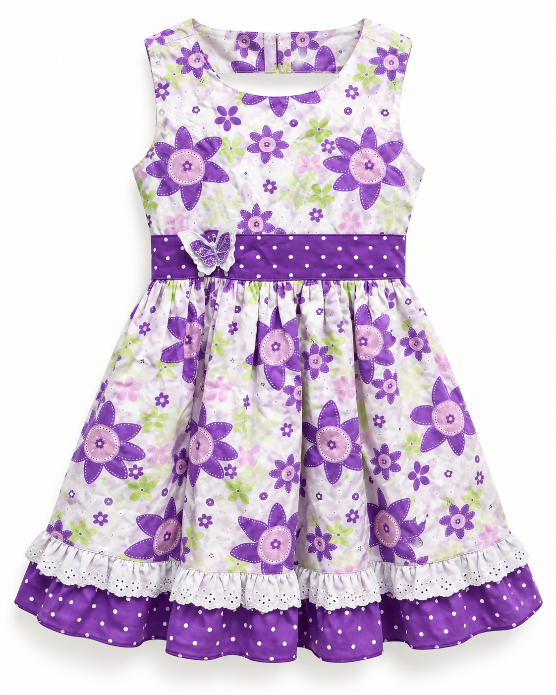 Vestido Florido Lilás