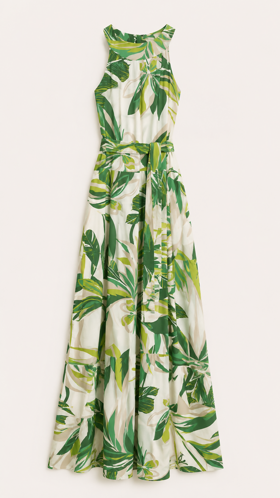 Vestido Verde Longo Gola Alta