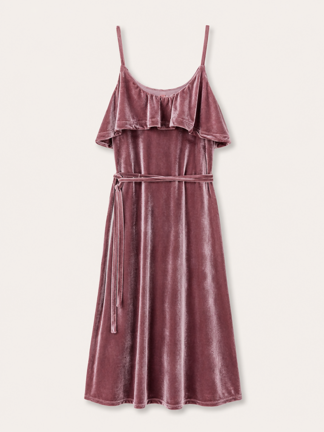 vestido veludo alcinha/amarrar na cintura