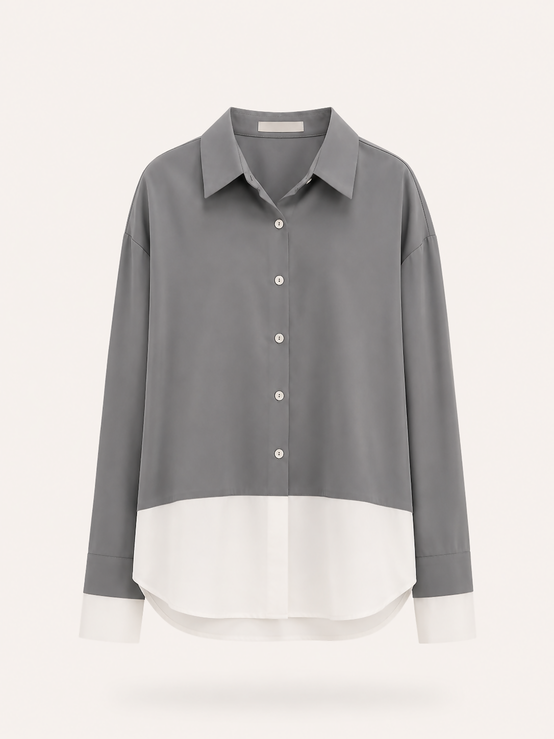 Camisa Bicolor Livia Cinza