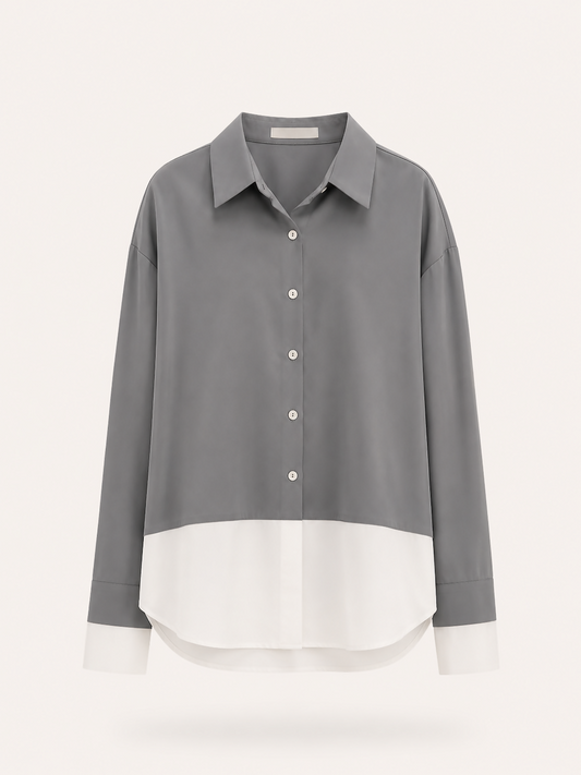 Camisa Bicolor Livia Cinza