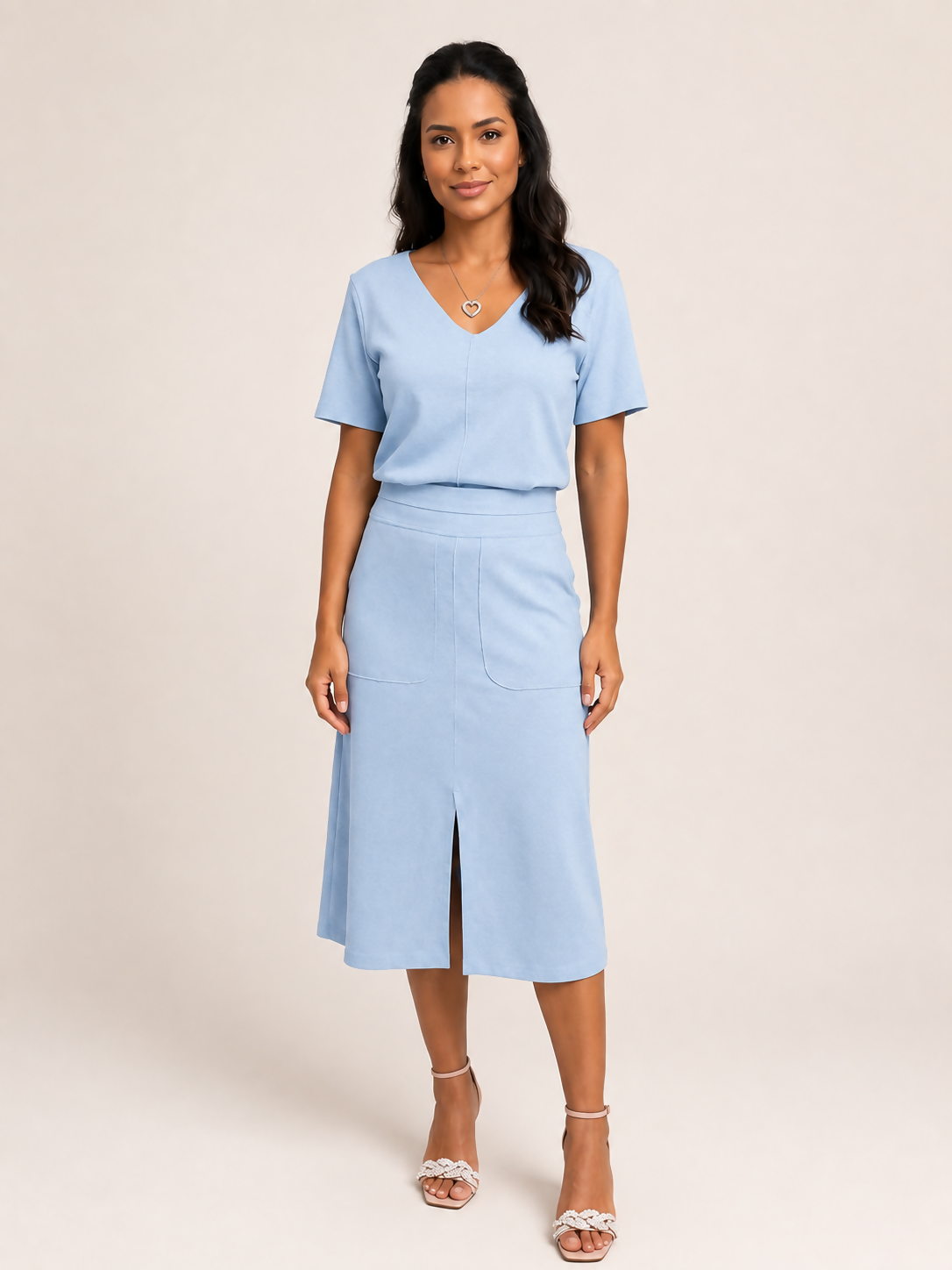 Conjunto Dupla Face Cinza e Azul