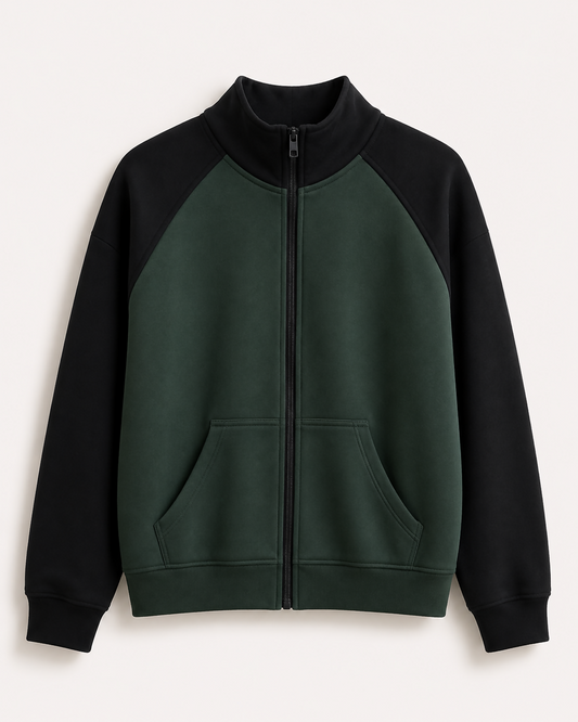 Casaco preto e verde infantil