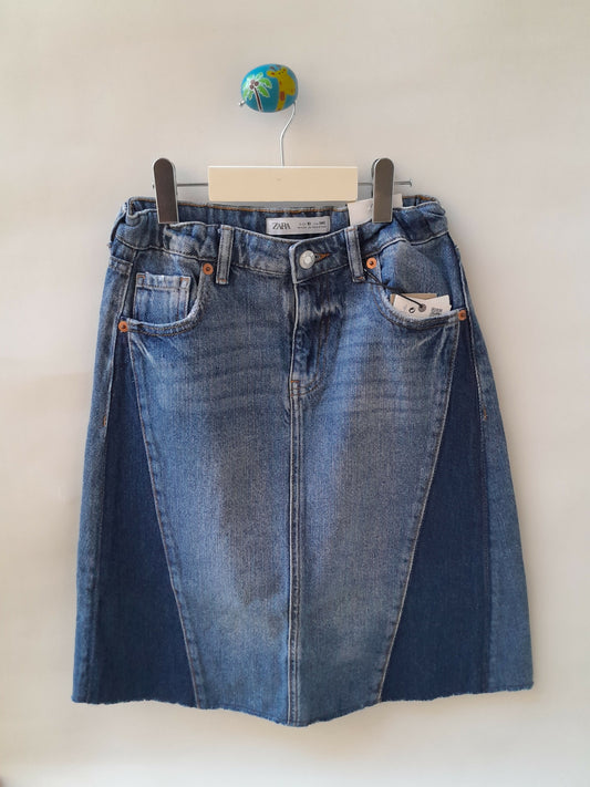 Saia Midi Jeans Zara Kids 10 Anos