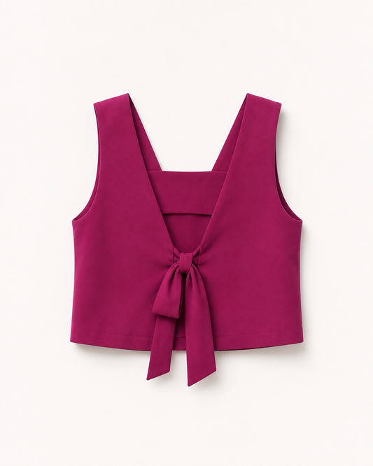 Cropped Pink C/ Laço