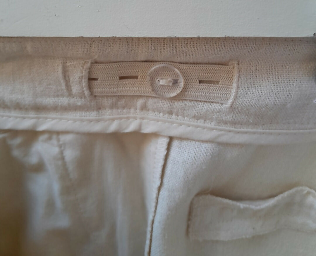 Short Infantil Zara Linho Bege Off White