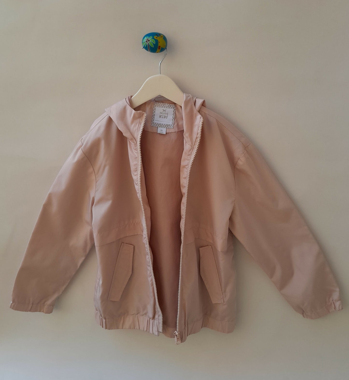 Jaqueta Corta-Vento Infantil Hering Kids Rosa com Capuz - 8 Anos