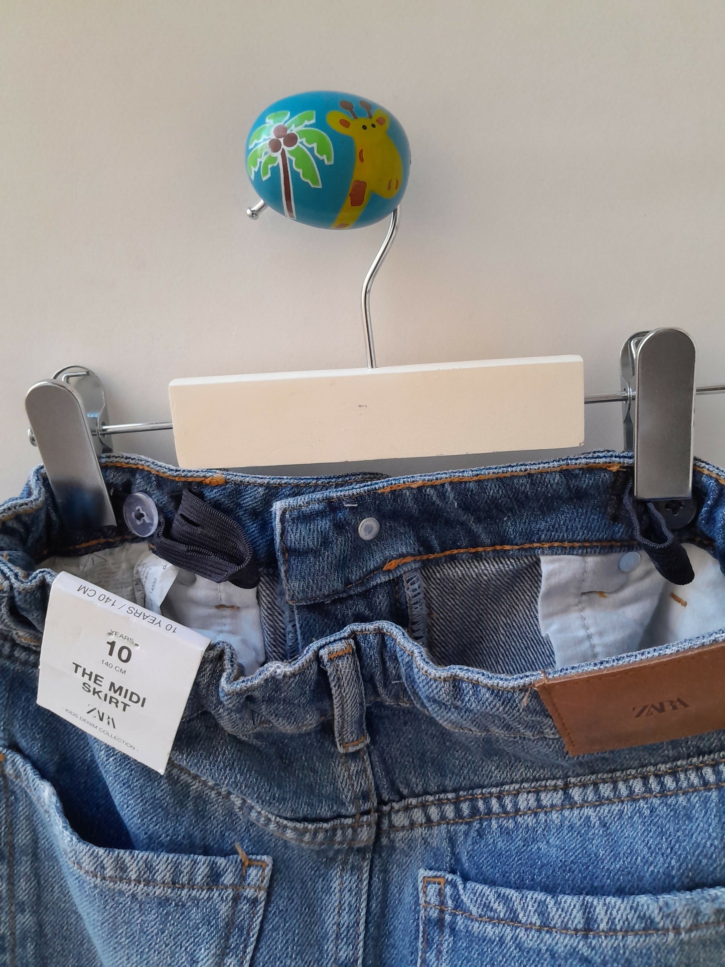 Saia Midi Jeans Zara Kids 10 Anos