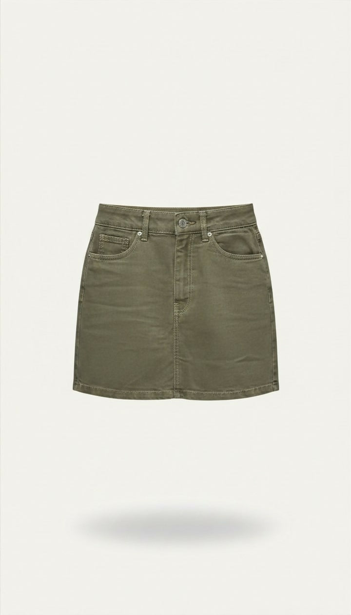 Mini Saia Jeans Cinza