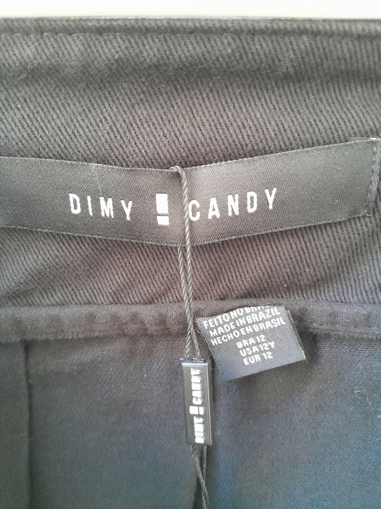 Saia Jeans Plissada Preta Dimy Candy Tam 12