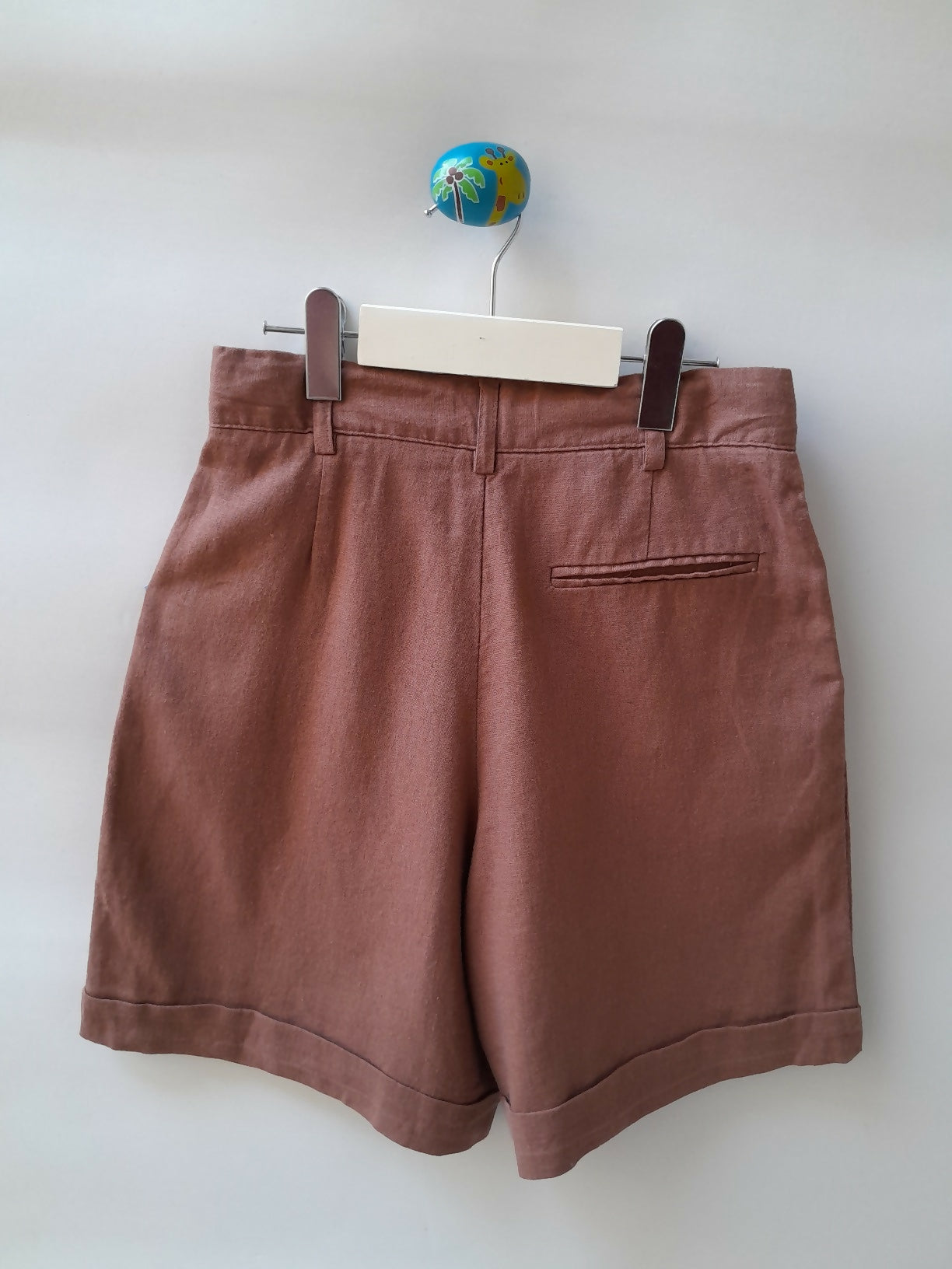 Short Infantil Zara Linho Terracota