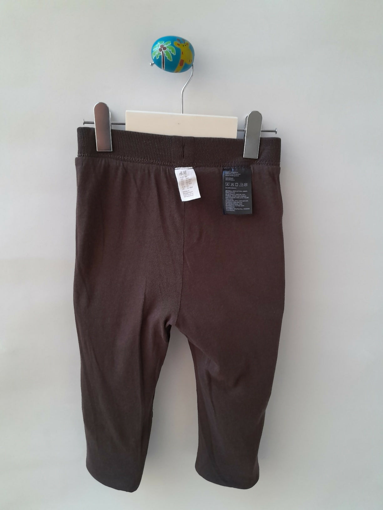 Calça H&M Veludo Cotelê Forrada Marrom 12-18 Meses