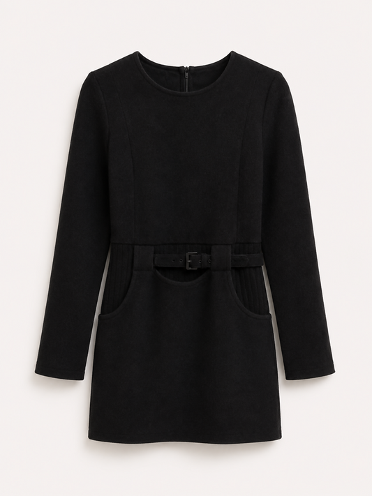 Vestido Preto de Lã