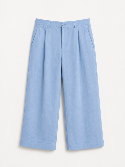 Calça de Linho Azul