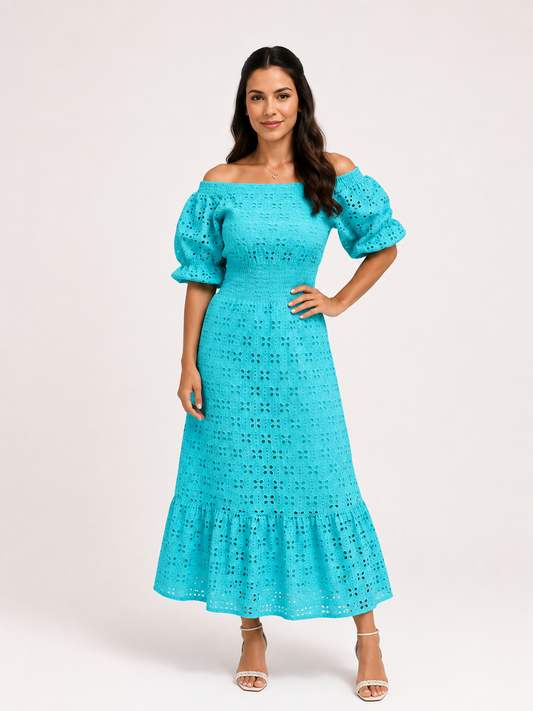 Vestido Le Lis Blanc - Turquesa