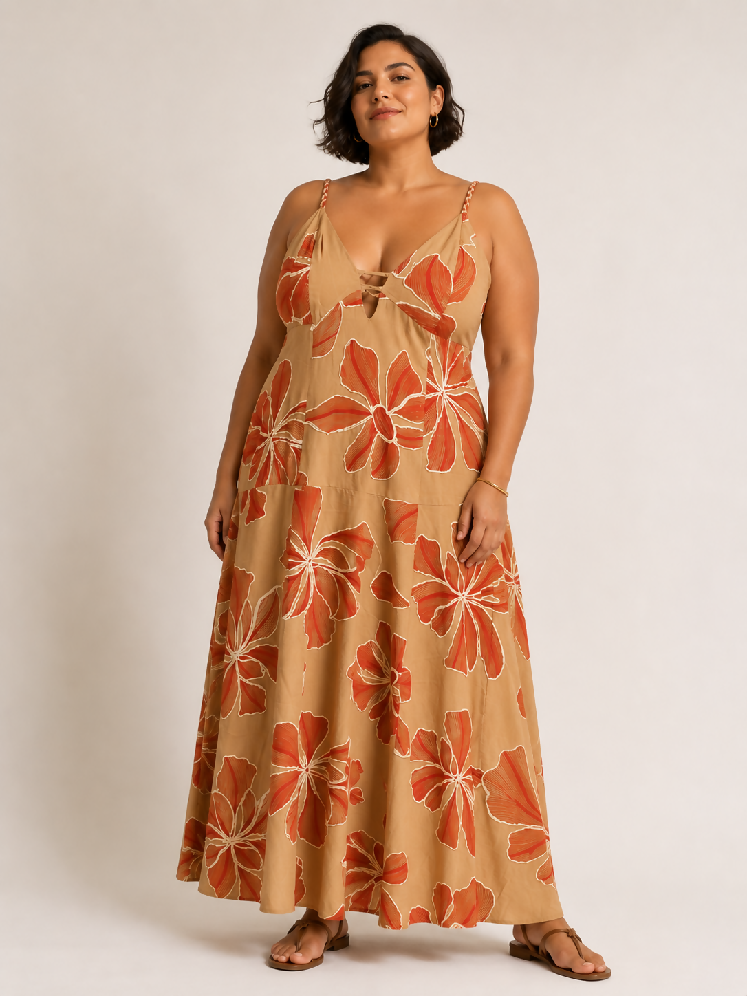Vestido Midi Linho Bordado Tolima C/ ETIQUETA