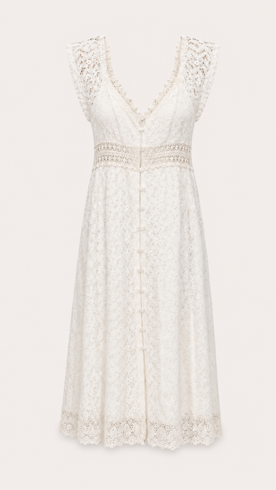 Vestido Branco de Renda