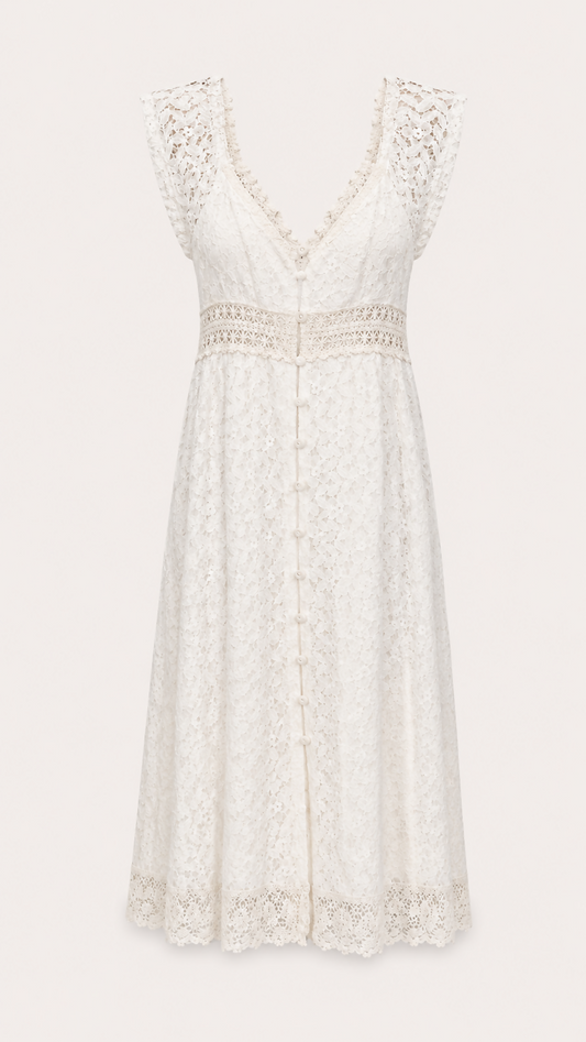 Vestido Branco de Renda