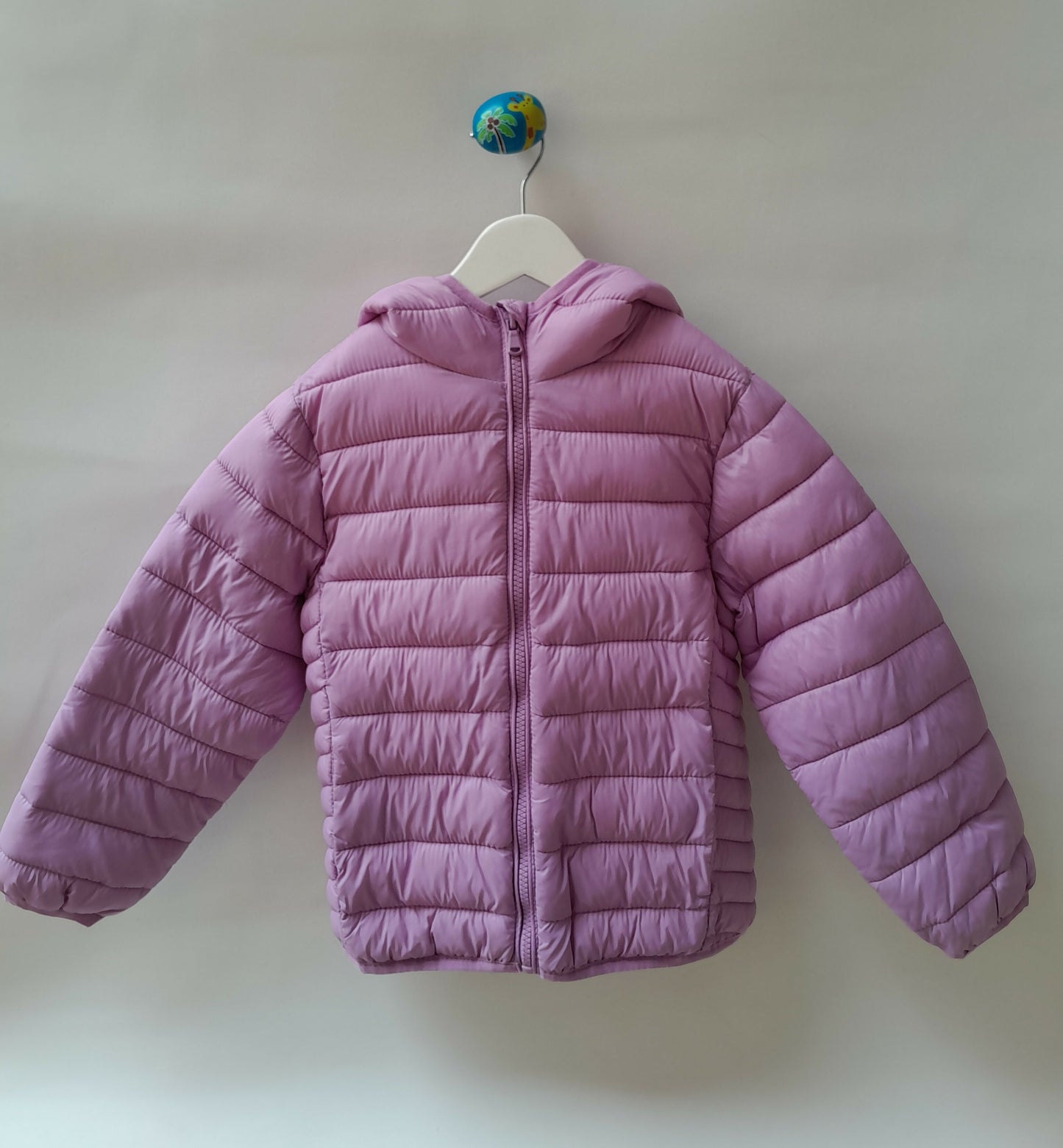 Jaqueta Puffer Infantil Lefties Lilás com Capuz - 5 a 6 Anos (118 cm)