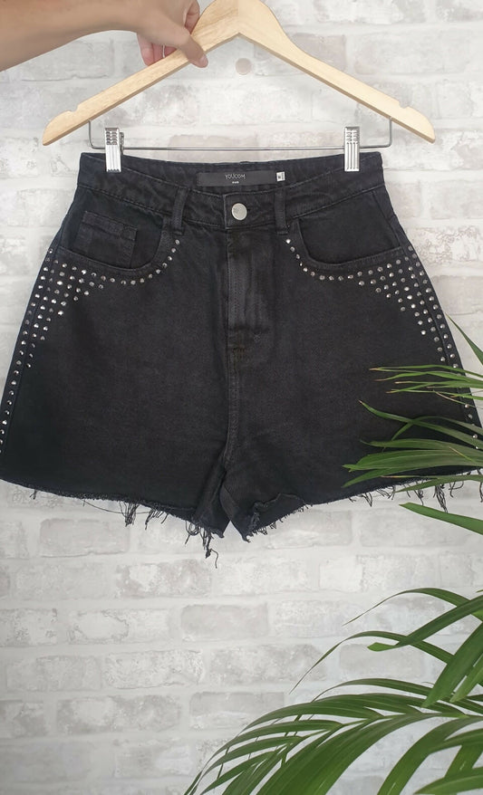 Shorts jeans preto