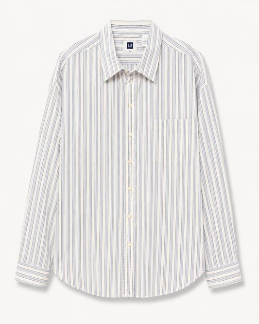 Camisa Listrada Azul Claro