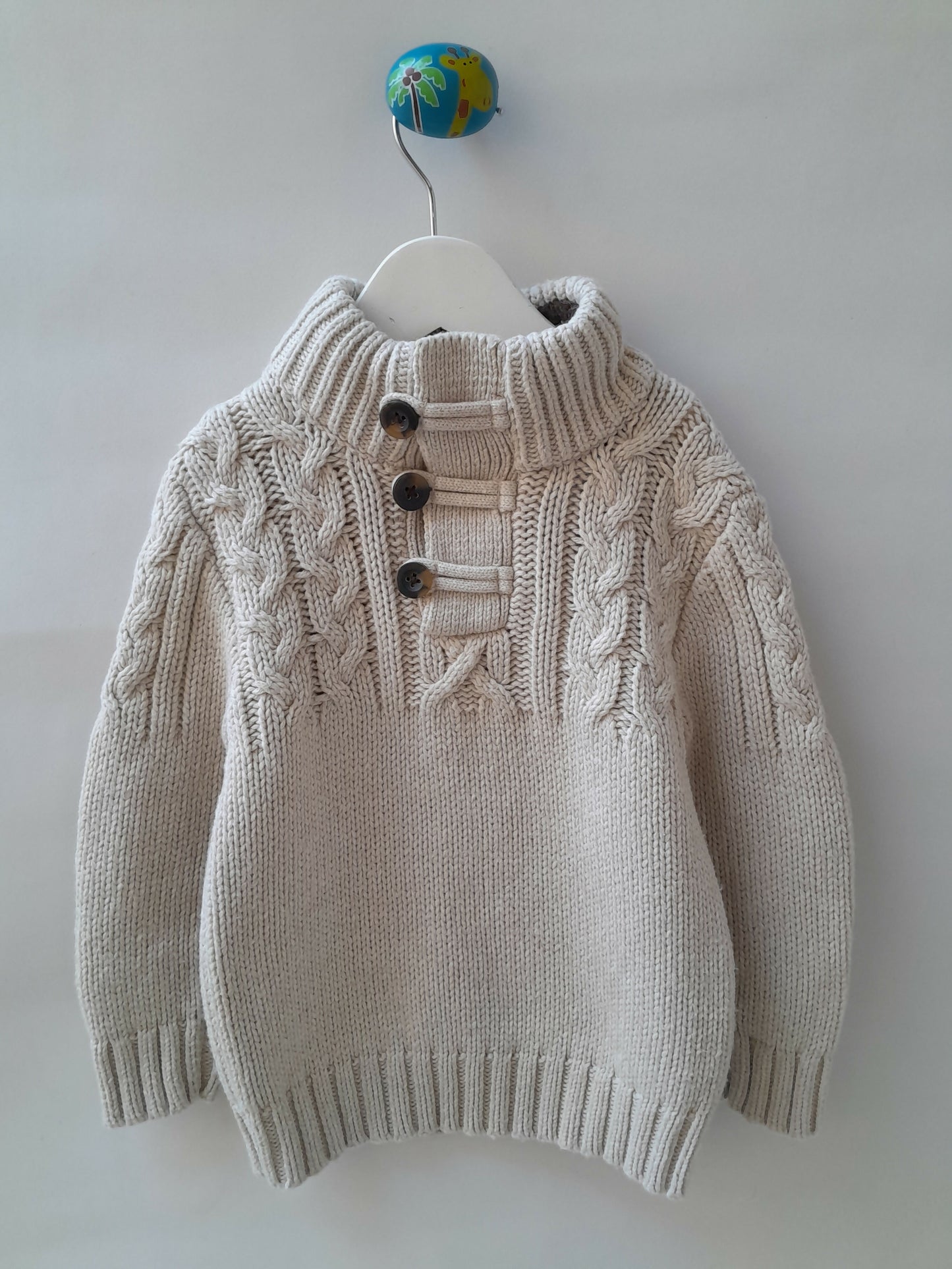 Suéter Infantil Baby Gap Tricot com Gola Alta - 2 Anos