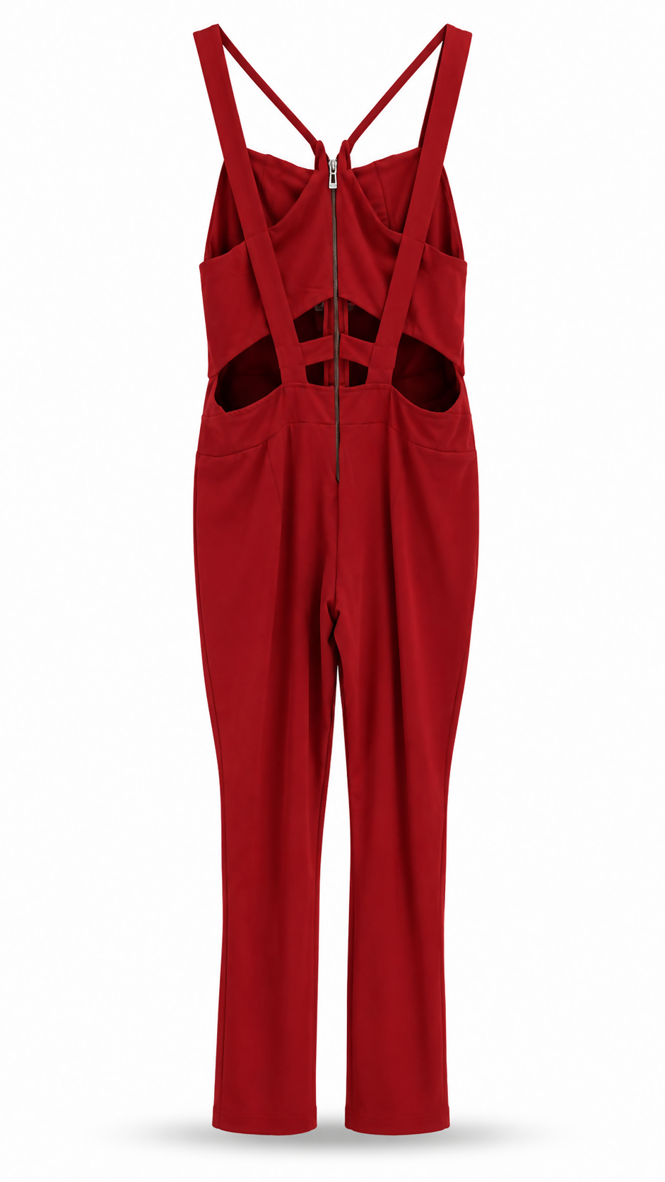 Macaccão vermelho detalhes nas costas