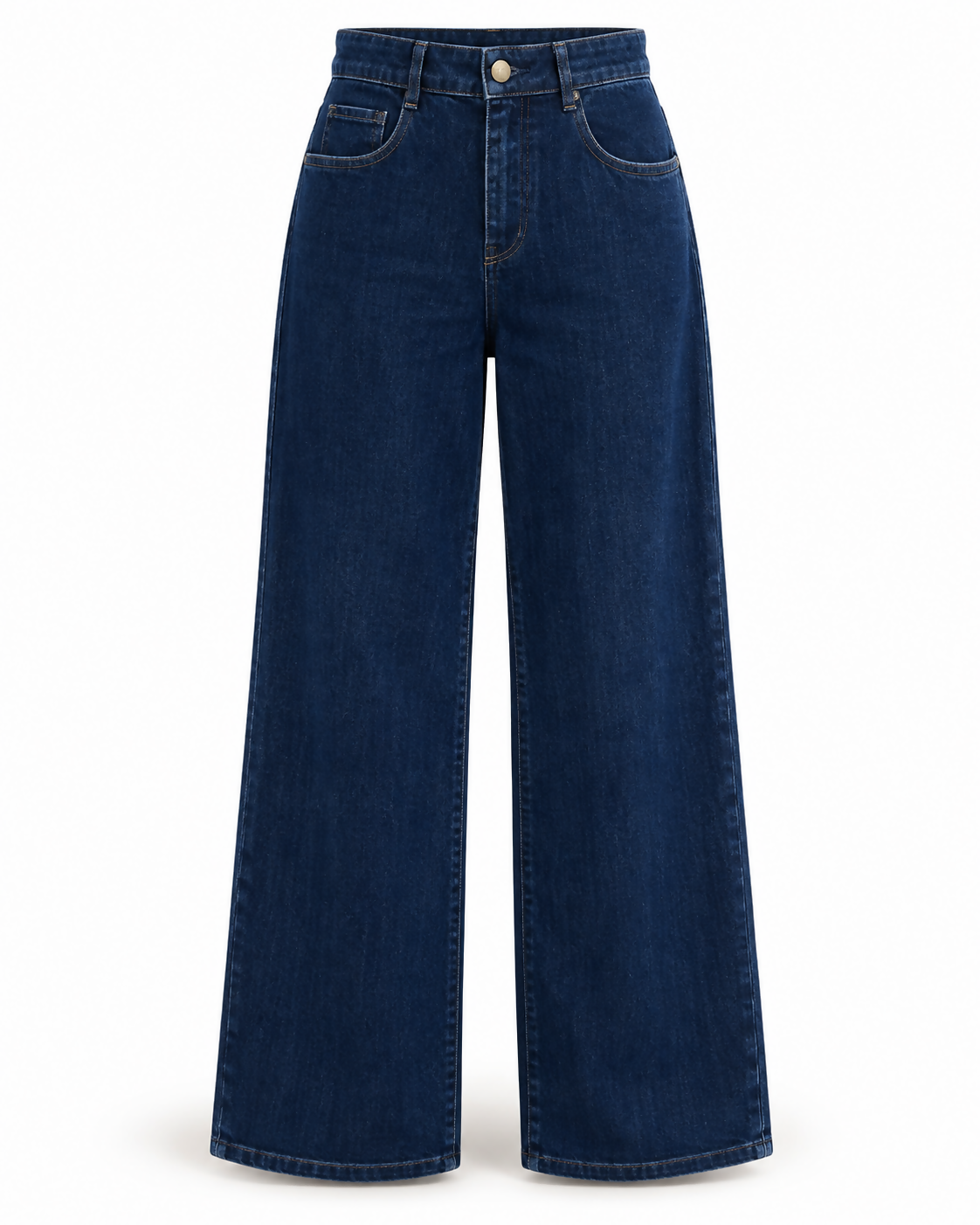 Calça Jeans Escuro Wide Leg-42