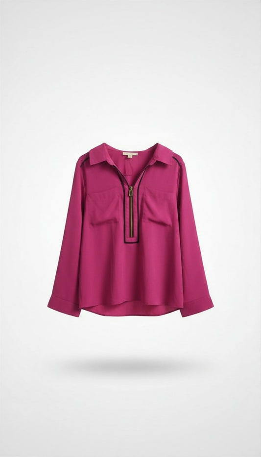 Camisa Rosa C/ Ziper