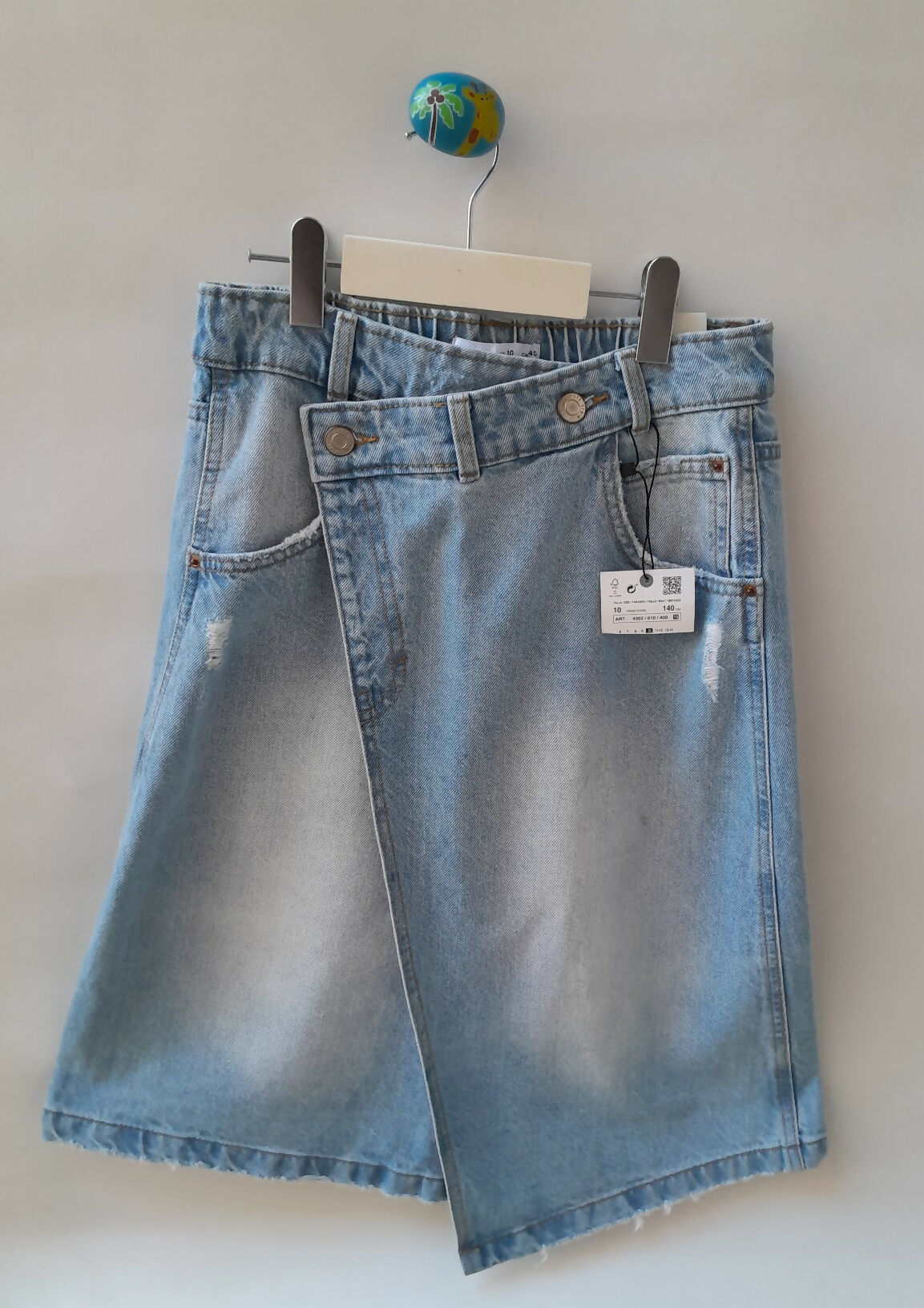 Saia Jeans Transpassada Zara Kids 10 Anos