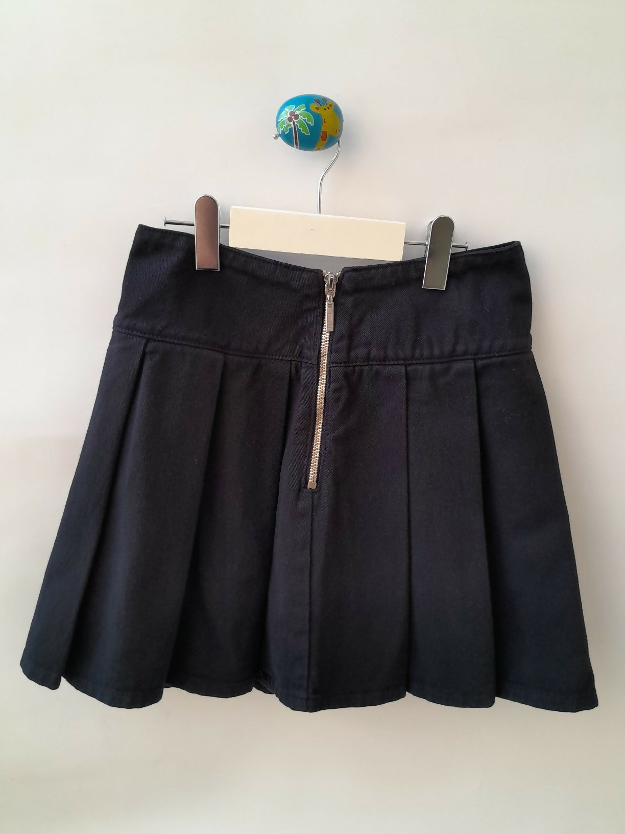Saia Jeans Plissada Preta Dimy Candy Tam 12