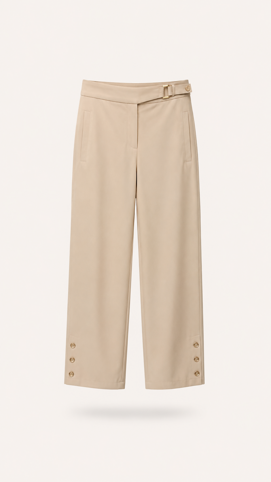 Calça Alfaiataria C/ Detalhe na Cintura e na Barra- C/ ETIQUETA