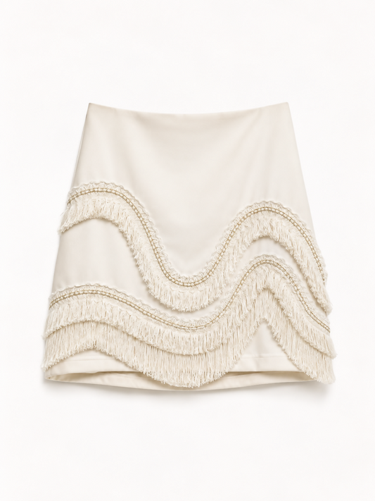 Saia C/ Franja Off White