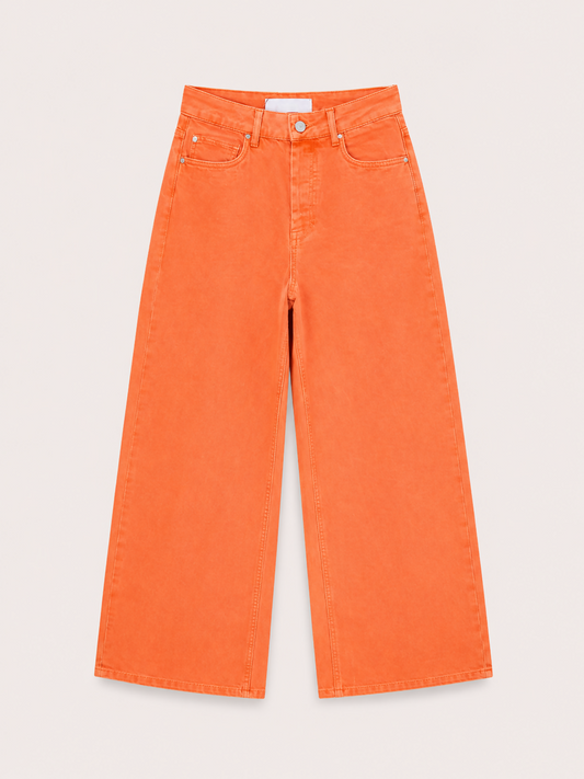 Calça de Sarja Wide Leg