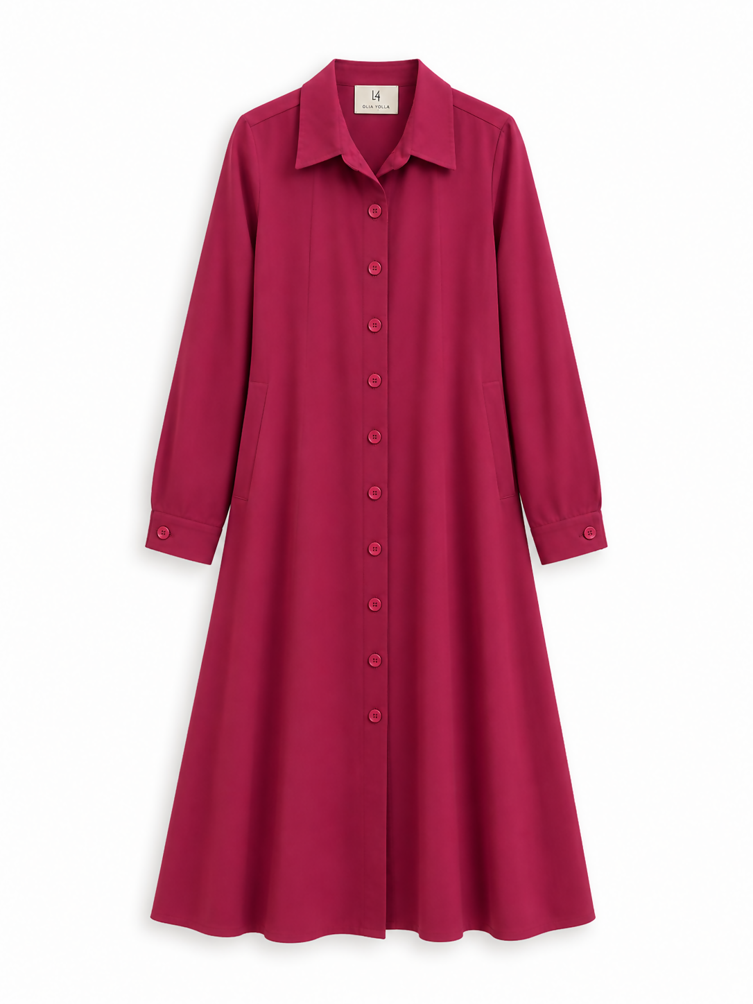 Vestido de Linho Longo Rosa