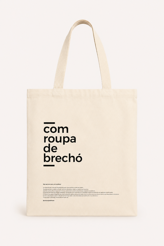 Ecobag Com Roupa de Brechó _ Cru