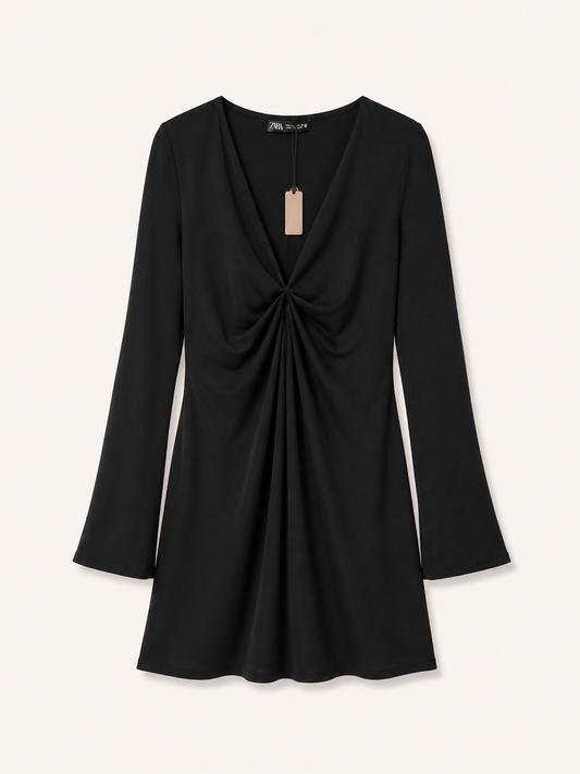 Vestido Preto Decote Zara (40)
