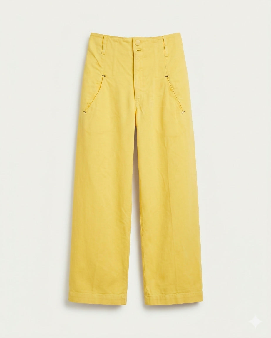 Calça de Sarja Pantolana Amarela - ANIMALE