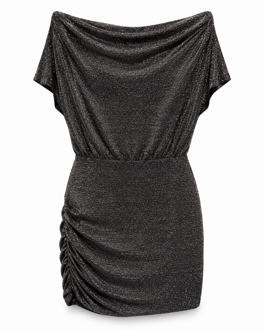 Vestido de Lurex Chumbo