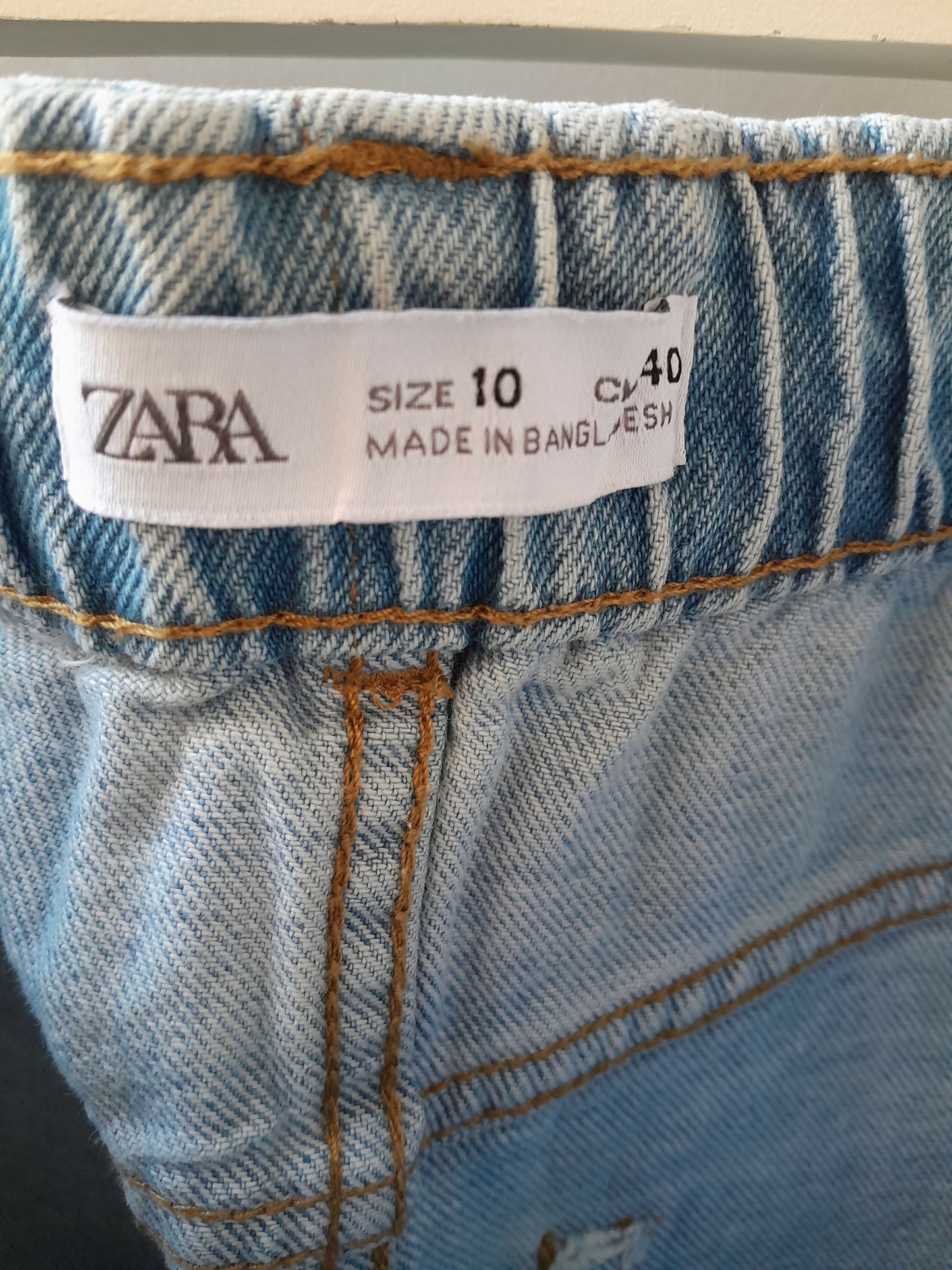 Saia Jeans Transpassada Zara Kids 10 Anos