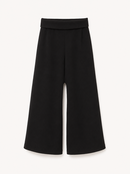 Calça Pantalona Fleece - Preto