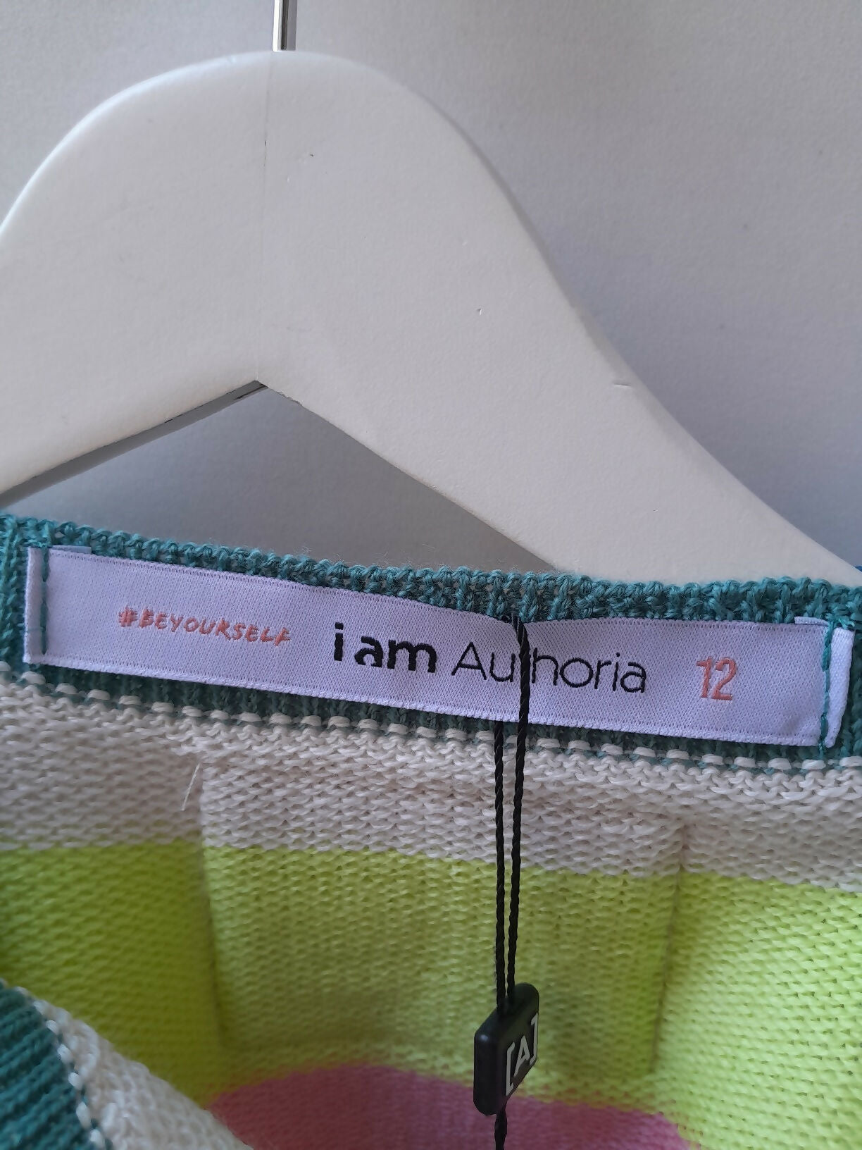 Top Cropped Infantil em Tricô Listrado Colorido Authoria