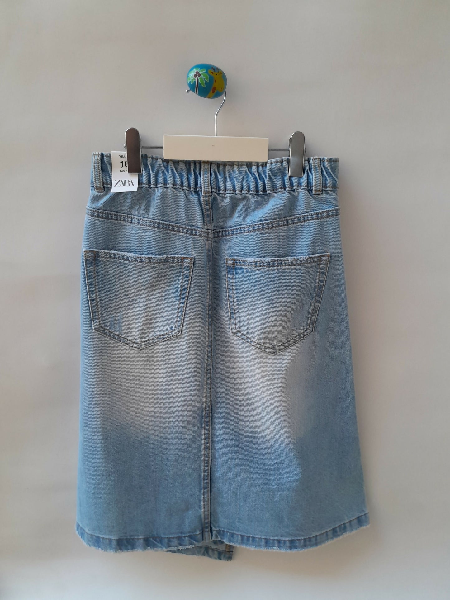 Saia Jeans Transpassada Zara Kids 10 Anos