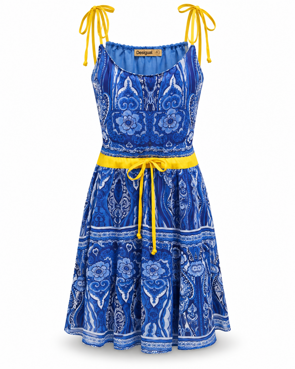 Vestido Curto C/ Alça Amarela
