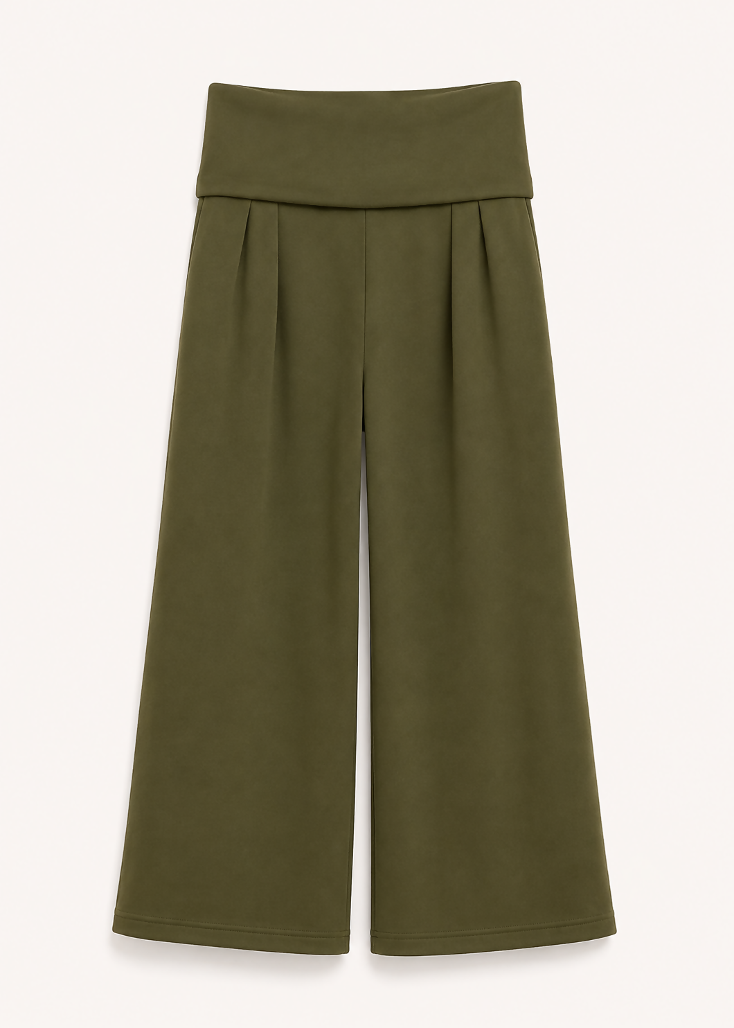 Calça Pantalona Fleece - VERDE.1