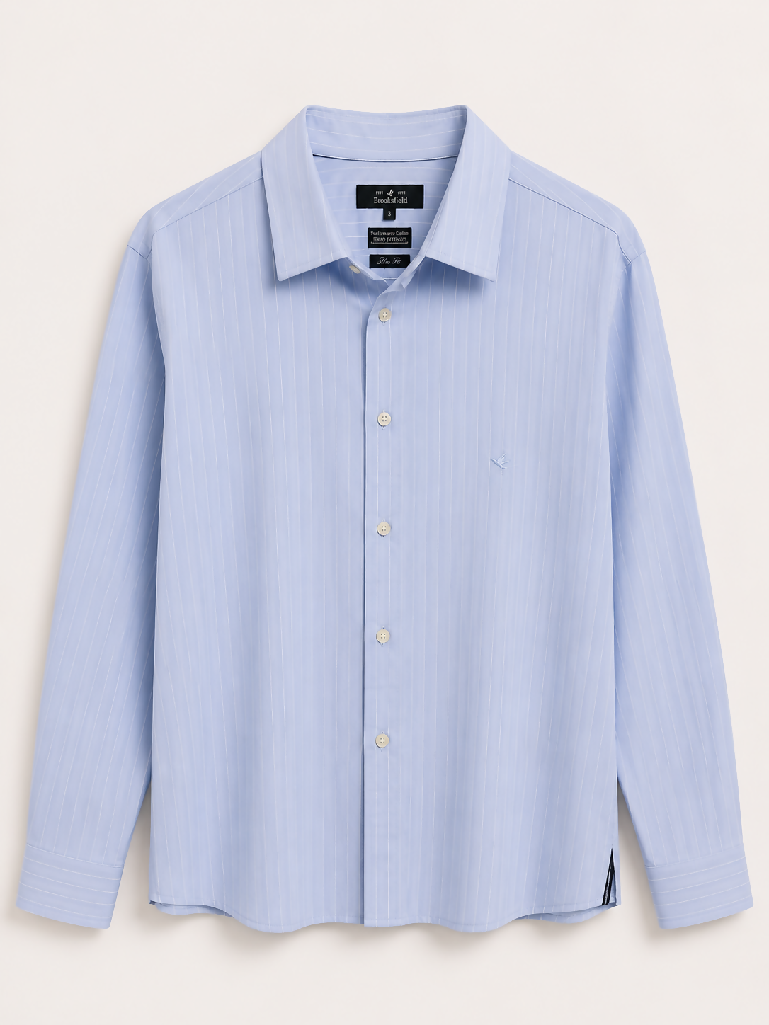 Camisa Azul C/ Listras Brancas - BROOKSFIELD