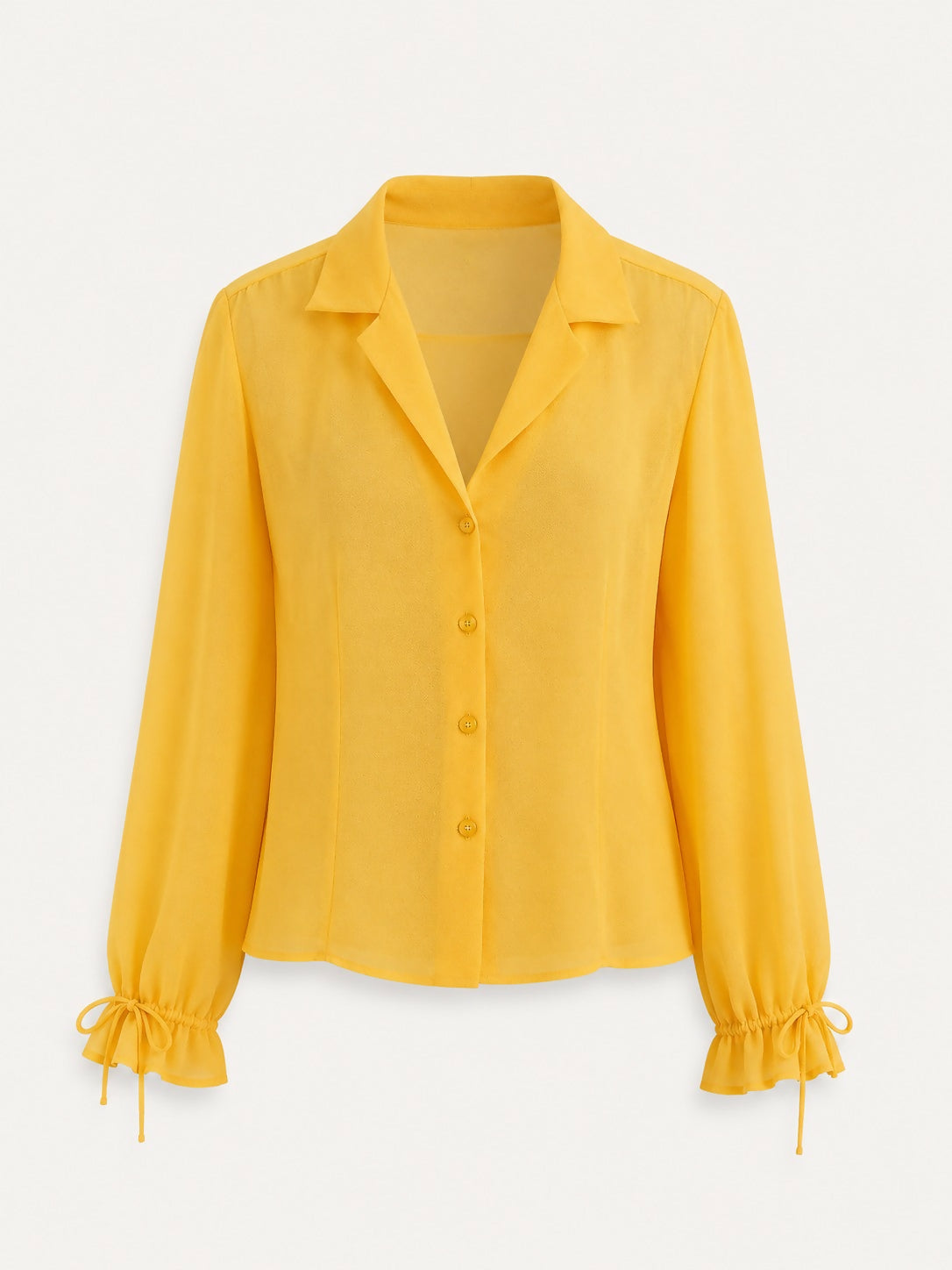 Camisa Amarelo C/ Detalhes nos Punhos