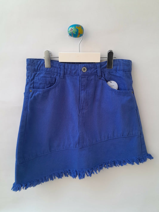 Saia Azul Assimétrica Zara Girls 11/12 Anos 152 cm