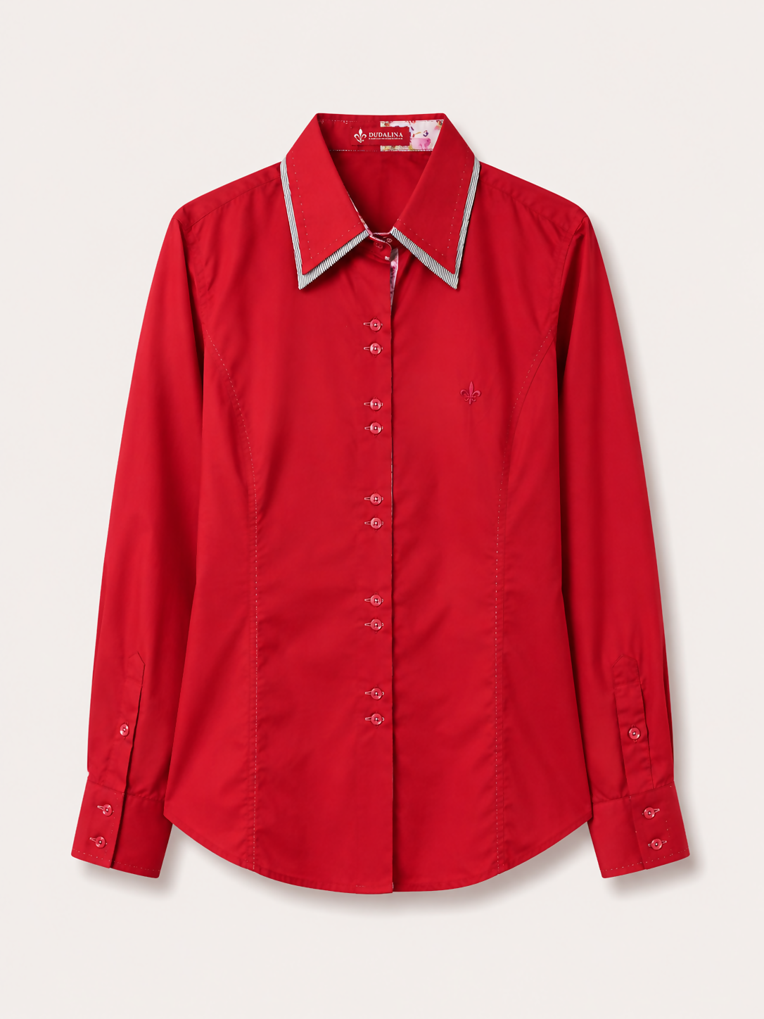 camisa social feminina /gola dupla - DUDALINA