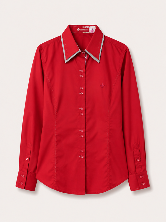 camisa social feminina /gola dupla - DUDALINA